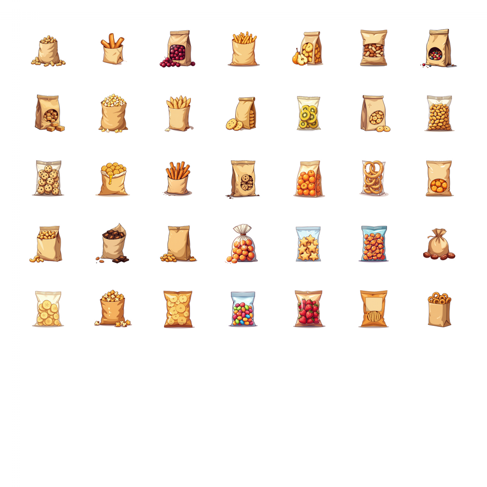 35pcs-100pcs Decals  crunchy S - огляд і ціна Junk Food Snacks