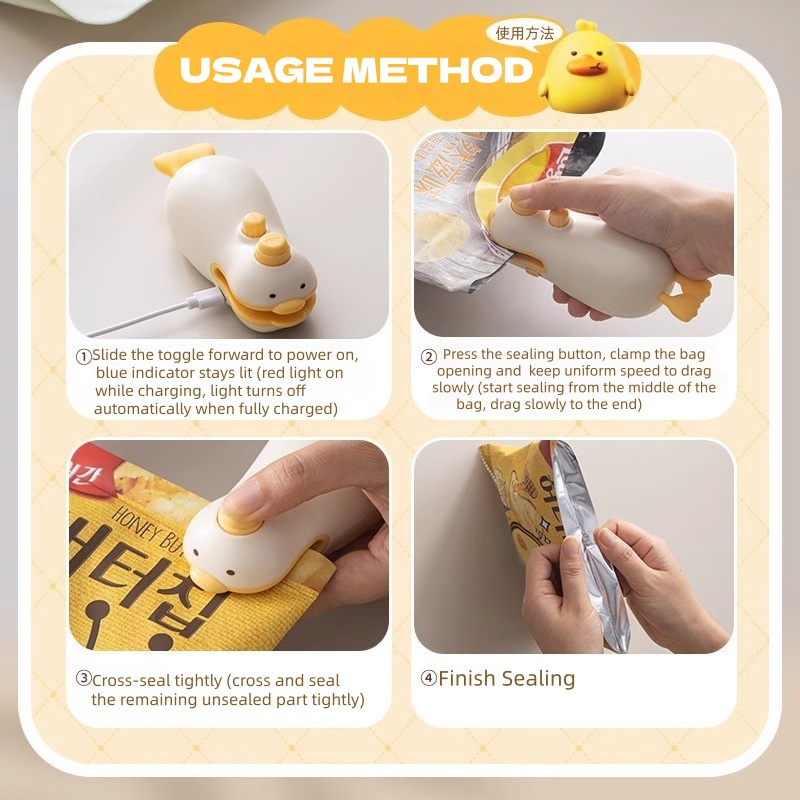 Cute Duck Rechargeable Handhel - огляд і ціна Food Snacks In Usa