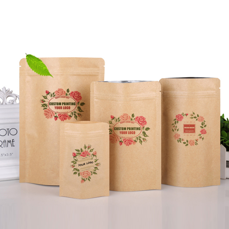 Custom LOGO Brown Kraft Paper  - огляд і ціна Logo Food Snack