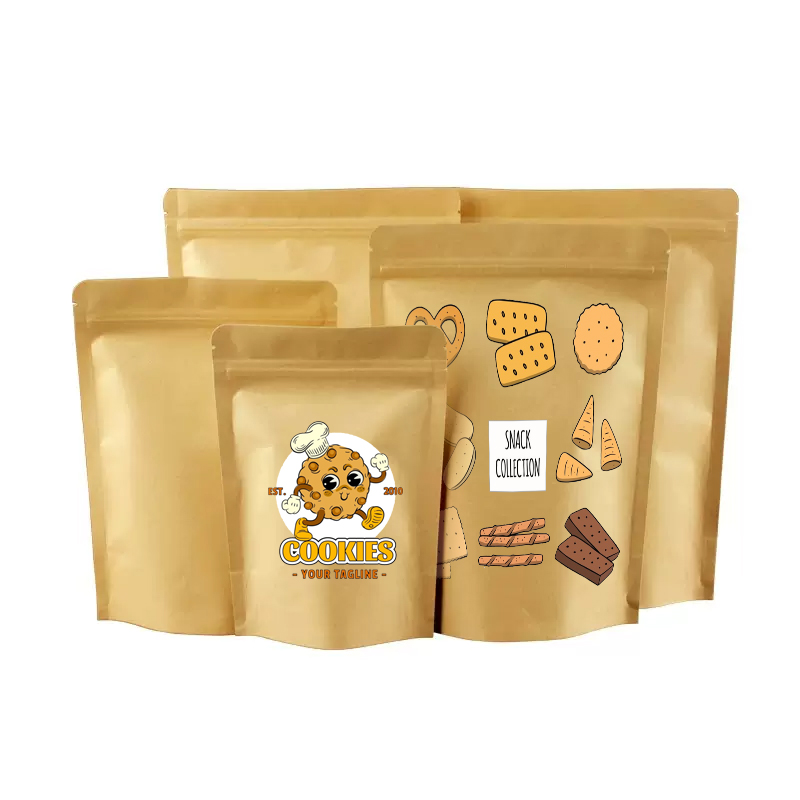 Custom LOGO Brown Kraft Paper  - огляд і ціна Logo Food Snack