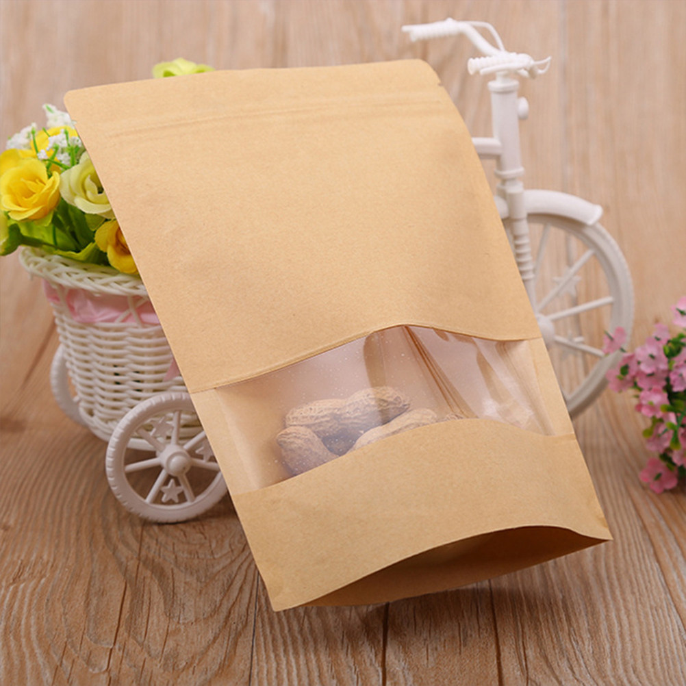 50Pcs Kraft Paper Zipper Seale - огляд і ціна Food Snacks In Usa