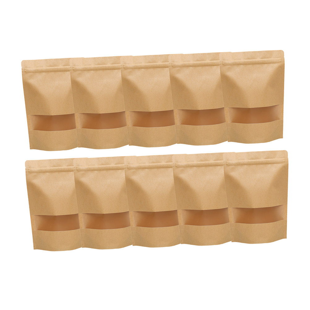 50Pcs Kraft Paper Zipper Seale - огляд і ціна Food Snacks In Usa