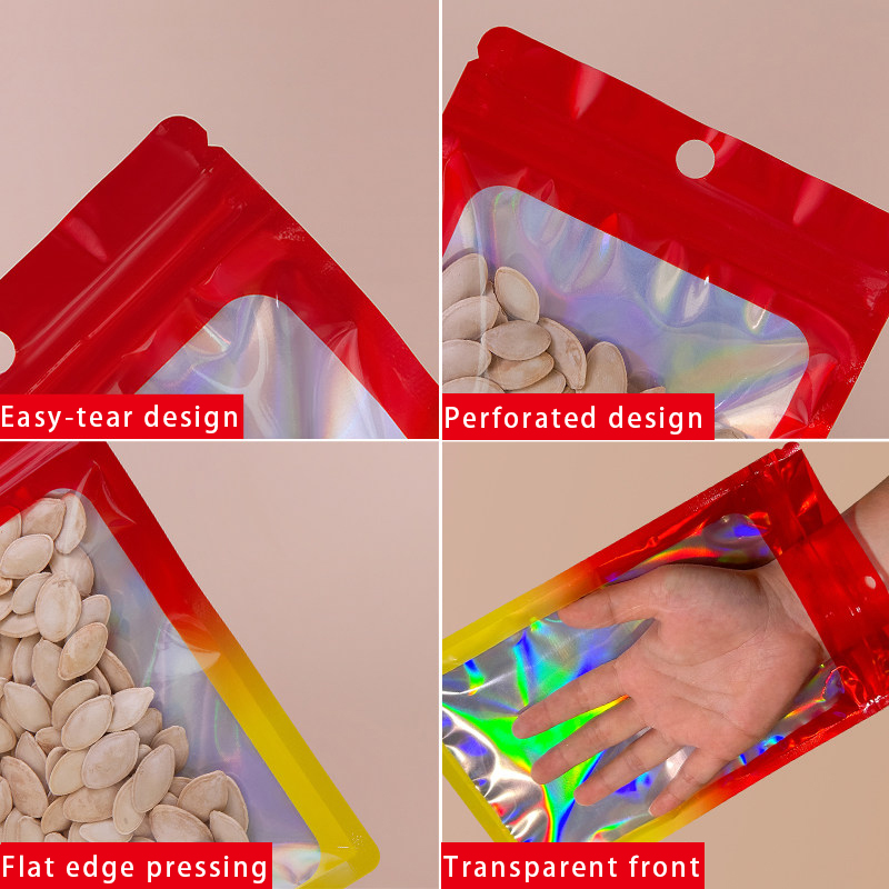 Holographic Color Square Zippe - огляд і ціна Food Snacks In Usa