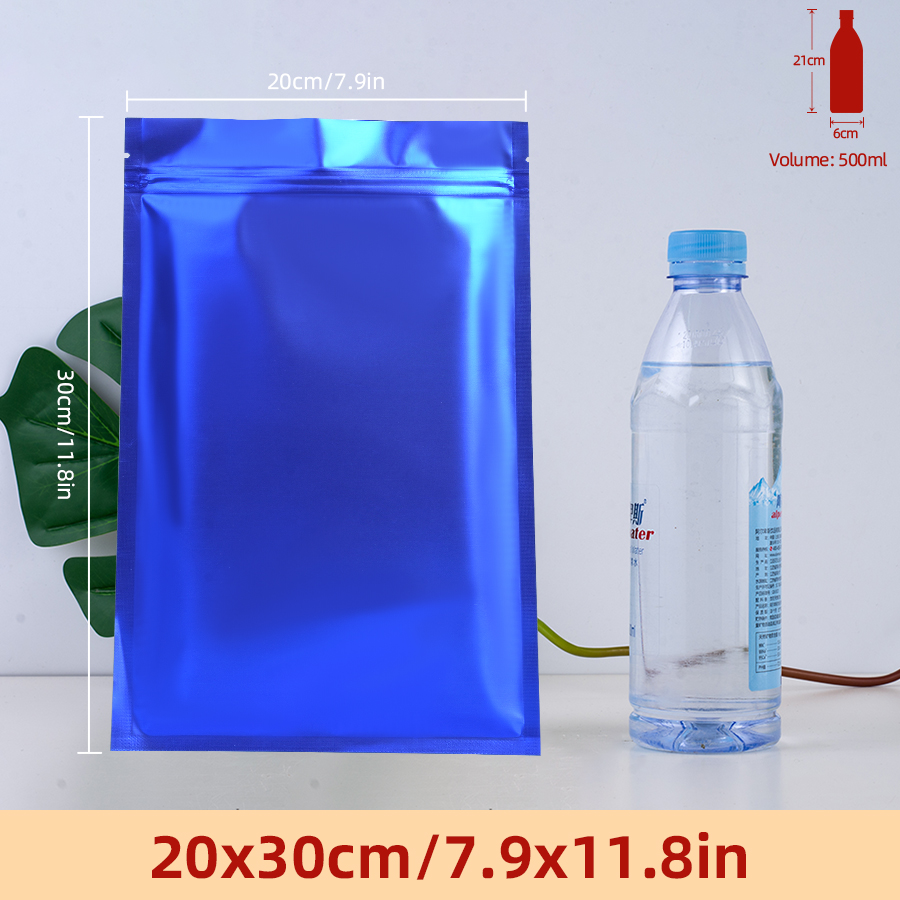 100pcs Matte Blue Foil Zipper  - огляд і ціна Food Snacks In Usa