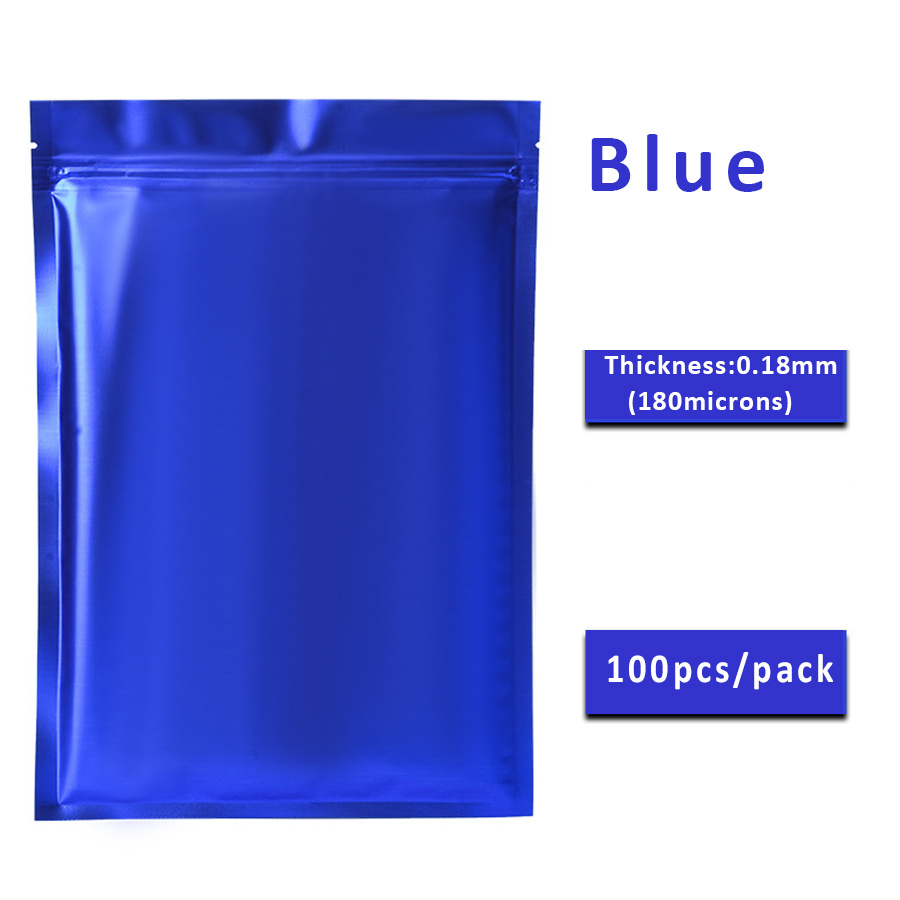 100pcs Matte Blue Foil Zipper  - огляд і ціна Food Snacks In Usa