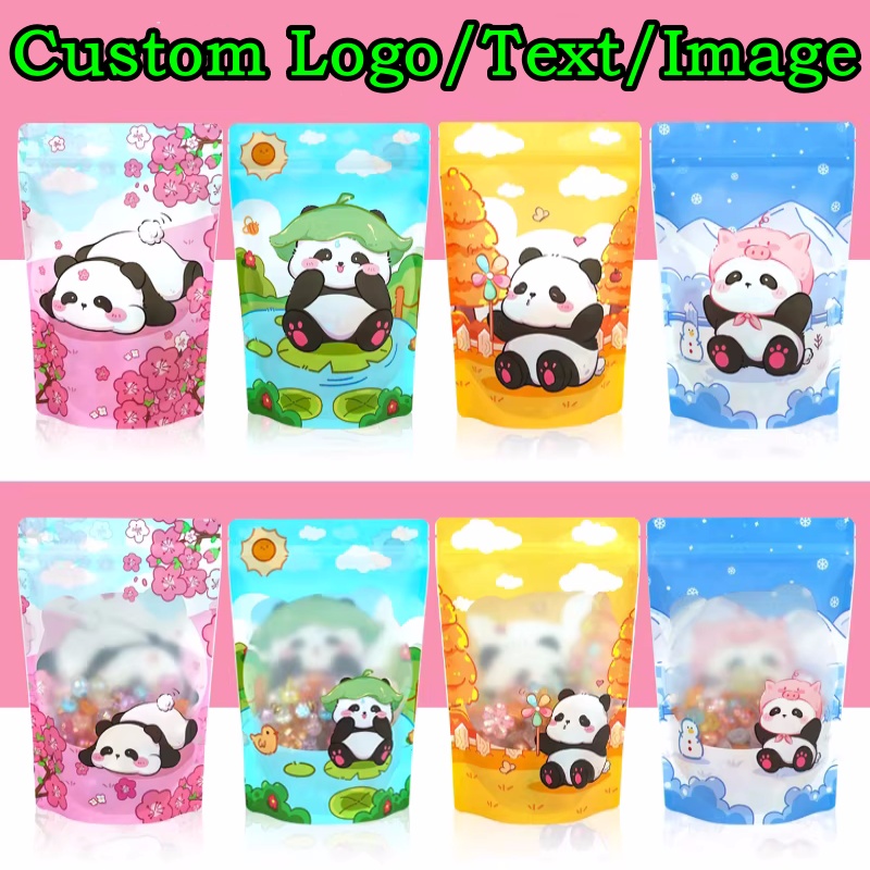 100PCS Aluminum Foil Stand-up  - огляд і ціна Logo Food Snack