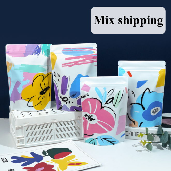 100PCS Aluminum Foil Stand-up  - огляд і ціна Logo Food Snack